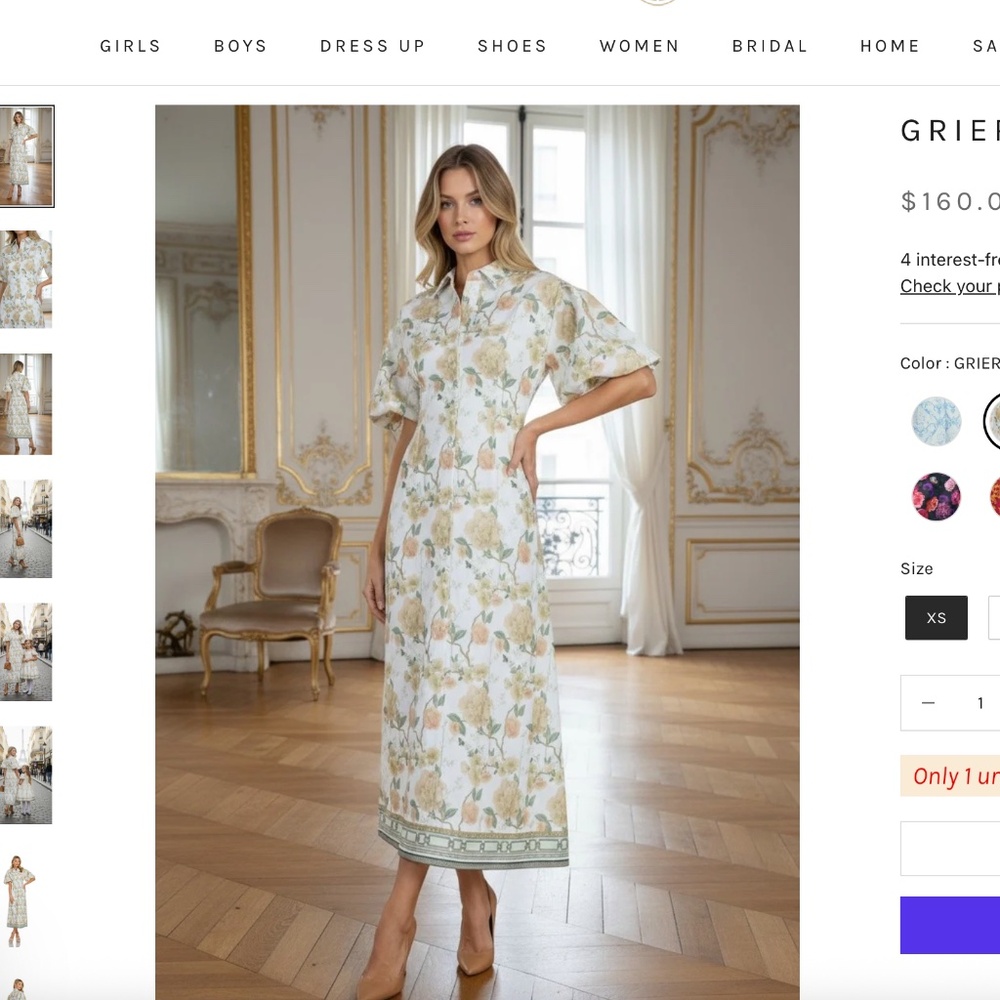 TRISH SCULLY GRIER MAXI DRESS - SMALL - Picture 2 of 8